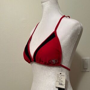 NWT Team Apparel 49er Red and Black swim top